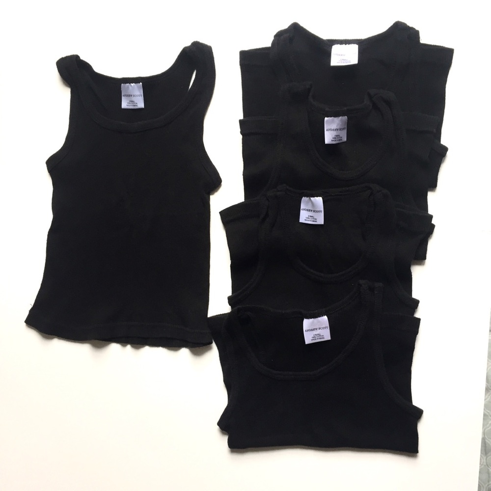 5Pc Andrew Scott black sleeveless Underwear shirt
